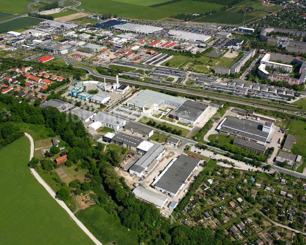 Wernigerode aus der Vogelperspektive: Ländliches Industrie- und Gewerbegebiet in Wernigerode im Bundesland Sachsen-Anhalt, Deutschland