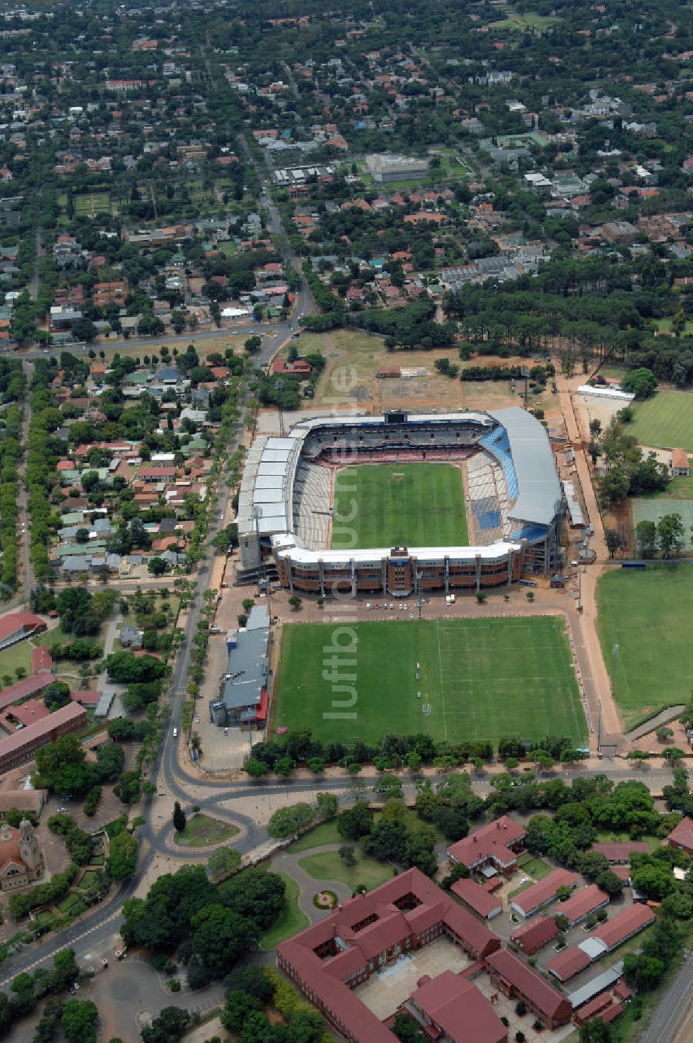 Pretoria von oben - Loftus Versfeld Stadion / Stadium in Pretoria in Südafrika / South Africa