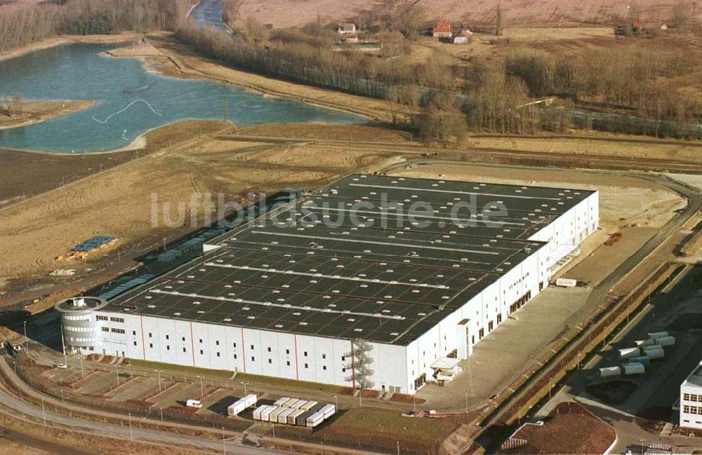 Luftbild westlicher Berliner Ring / Abfahrt Nauen - Logistikzentrum in einem Gewerbegebiet am westlichen Berliner Ring im Bereich der Abfahrt Nauen