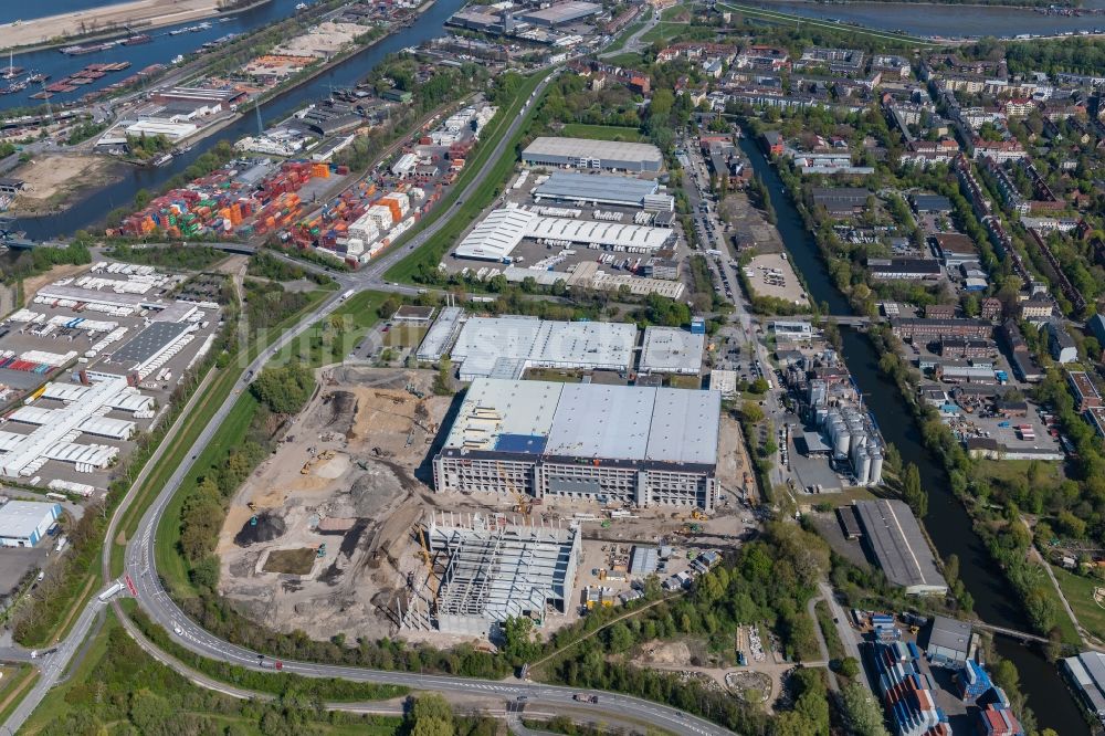 Luftaufnahme Hamburg - Logistikzentrum- Neubau in Hamburg, Deutschland