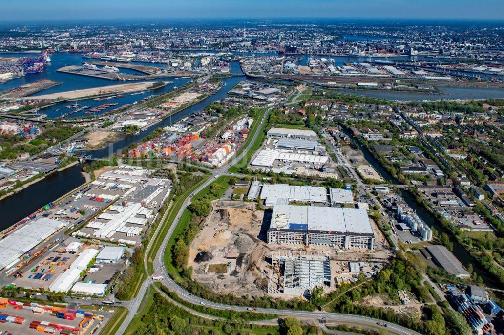 Luftbild Hamburg - Logistikzentrum- Neubau in Hamburg, Deutschland