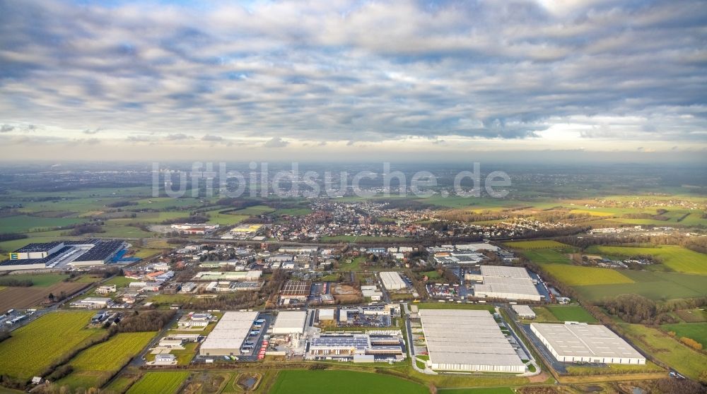 Luftbild Hamm - Logistikzentrum am Oberallener Weg in Hamm im Bundesland Nordrhein-Westfalen, Deutschland