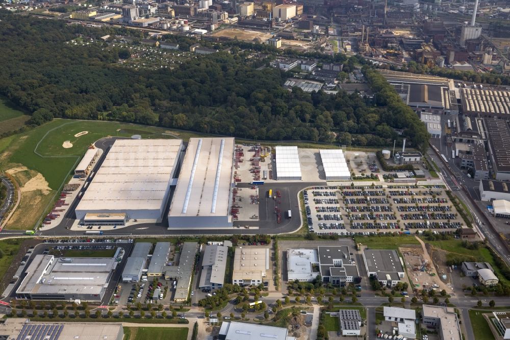 Krefeld von oben - Logistikzentrum der Siemens Real Estate an der Duisburger Straße in Krefeld im Bundesland Nordrhein-Westfalen