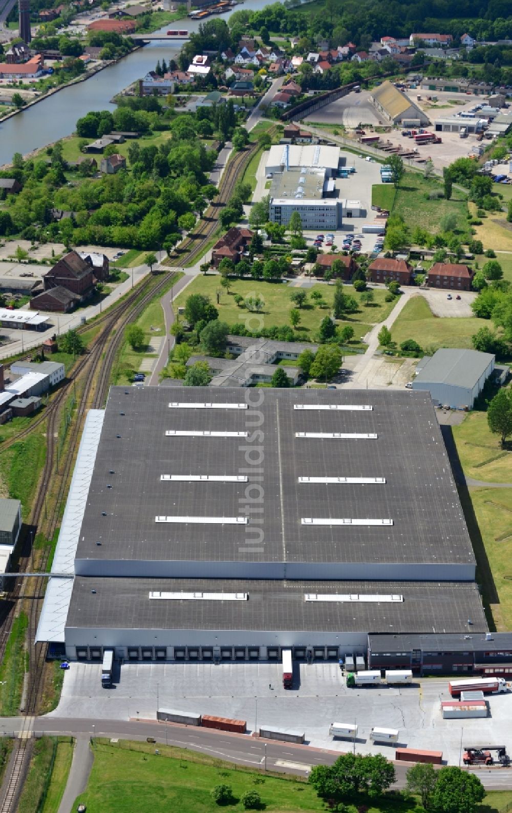 Luftbild Genthin - Logistikzentrum der Waschmittelwerk Genthin GmbH in Genthin im Bundesland Sachsen-Anhalt