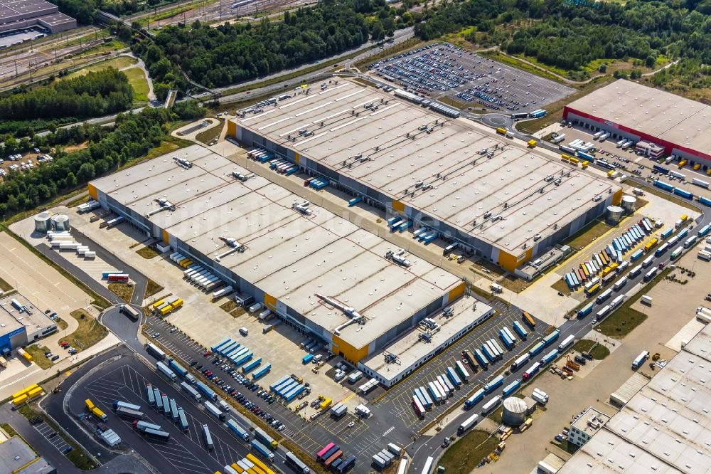 Luftaufnahme Dortmund - Logistikzentrums des Internethändlers Amazon im Ortsteil Innenstadt-Nord in Dortmund im Bundesland Nordrhein-Westfalen