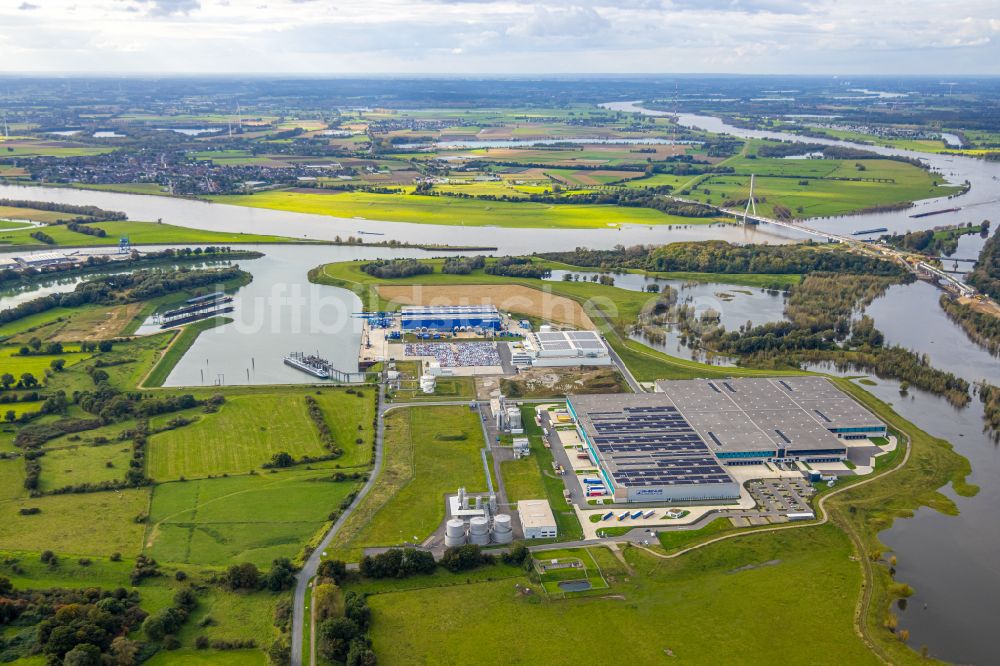 Luftaufnahme Wesel - Logistikzentrums NORDFROST GmbH & Co. KG in Lippedorf im Bundesland Nordrhein-Westfalen, Deutschland