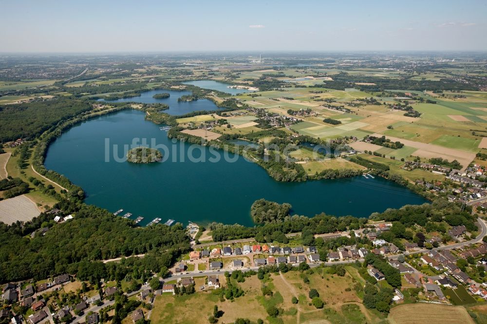 Duisburg OT Baerl aus der Vogelperspektive: Lohheidesee in Duisburg im Bundesland Nordrhein-Westfalen