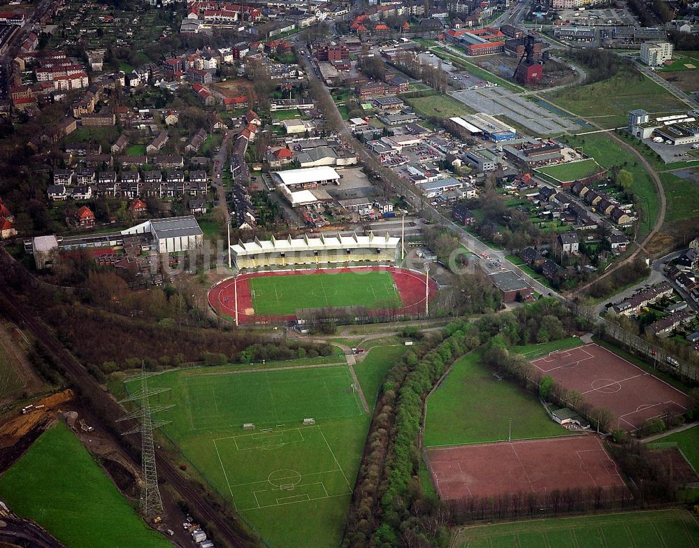 Bochum von oben - Lohrheidestadion im Bochumer Stadtteil Wattenscheid im Bundesland Nordrhein-Westfalen