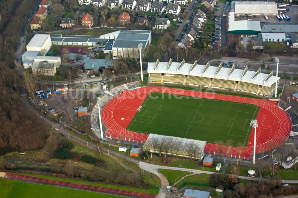 Bochum von oben - Lohrheidestadion im Bochumer Stadtteil Wattenscheid im Bundesland Nordrhein-Westfalen