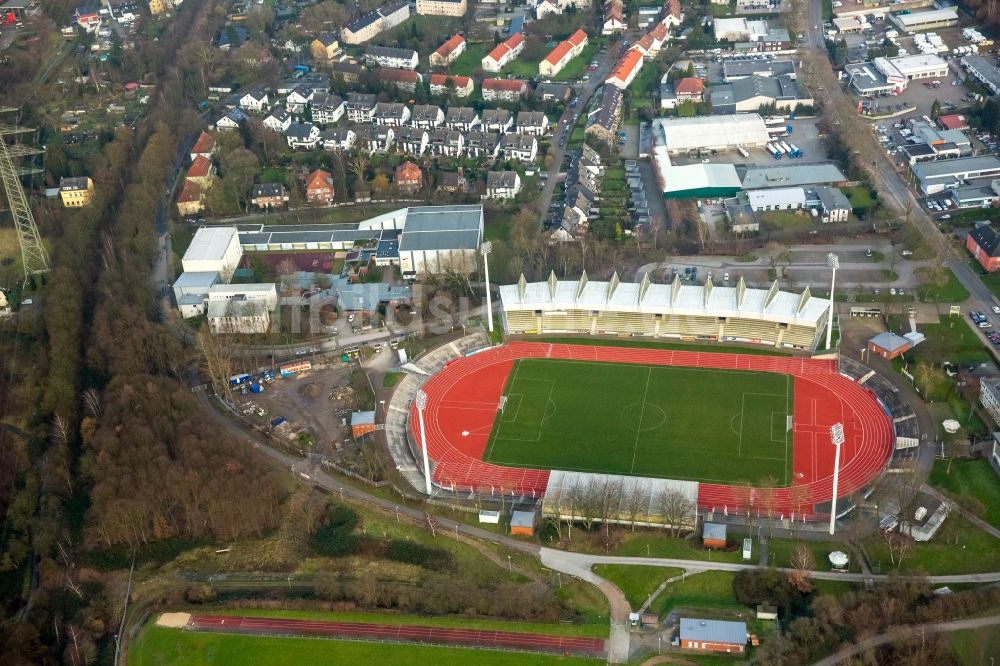 Bochum aus der Vogelperspektive: Lohrheidestadion im Bochumer Stadtteil Wattenscheid im Bundesland Nordrhein-Westfalen