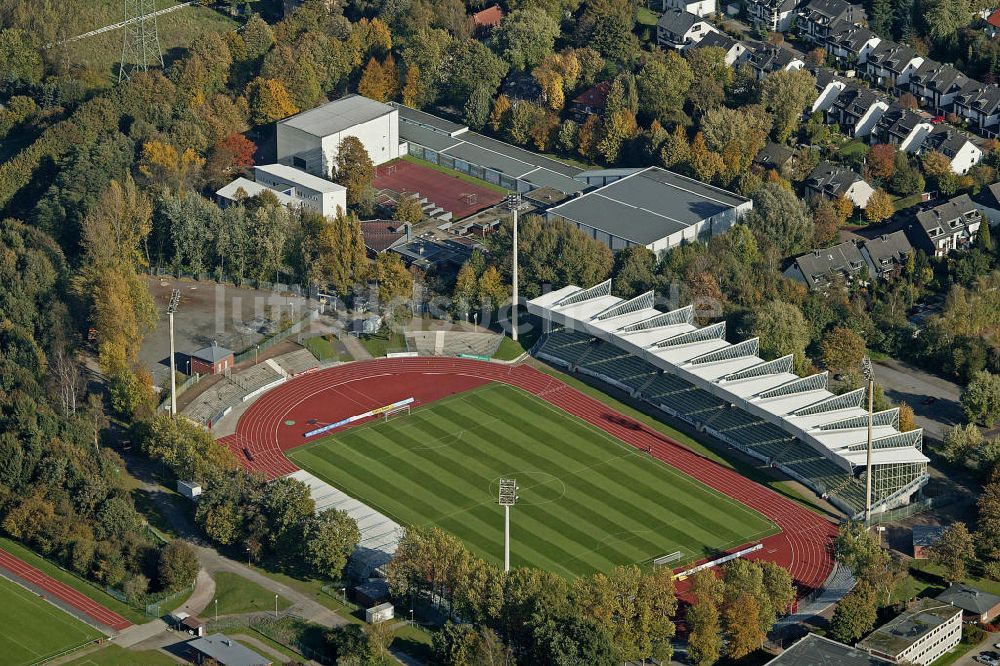 Bochum aus der Vogelperspektive: Lohrheidestadion Wattenscheid