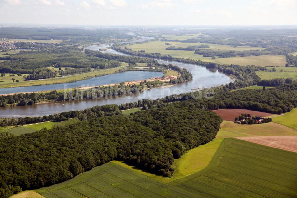 Luftaufnahme Chaumont-sur-Loire - Loiretal bei Chaumont-sur-Loire