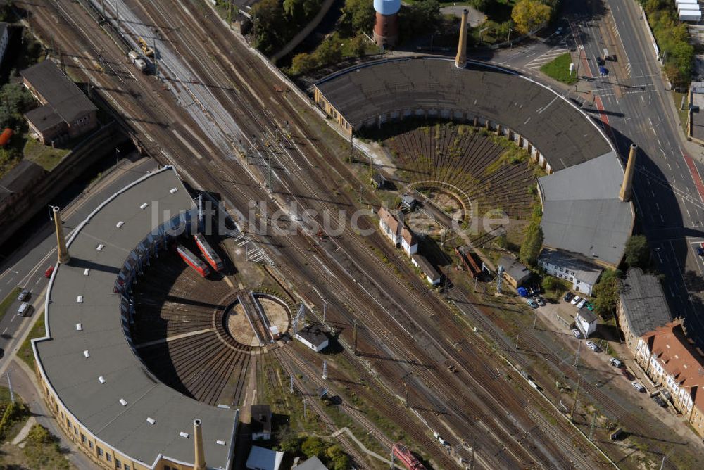 Luftbild Leipzig - Lokhalle 1 und 2 am Hauptbahnhof von Leipzig