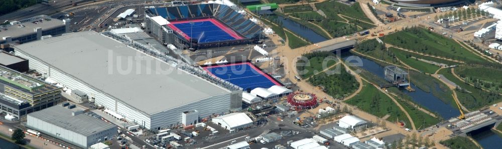 London aus der Vogelperspektive: London Olympia / Olympic 2012 - Medienzentrum IBC/MPC Media Centre im Olympiapark