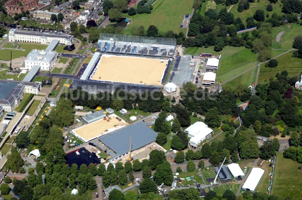 London von oben - London Olympia 2012 - Reitstadion Greenwich Park