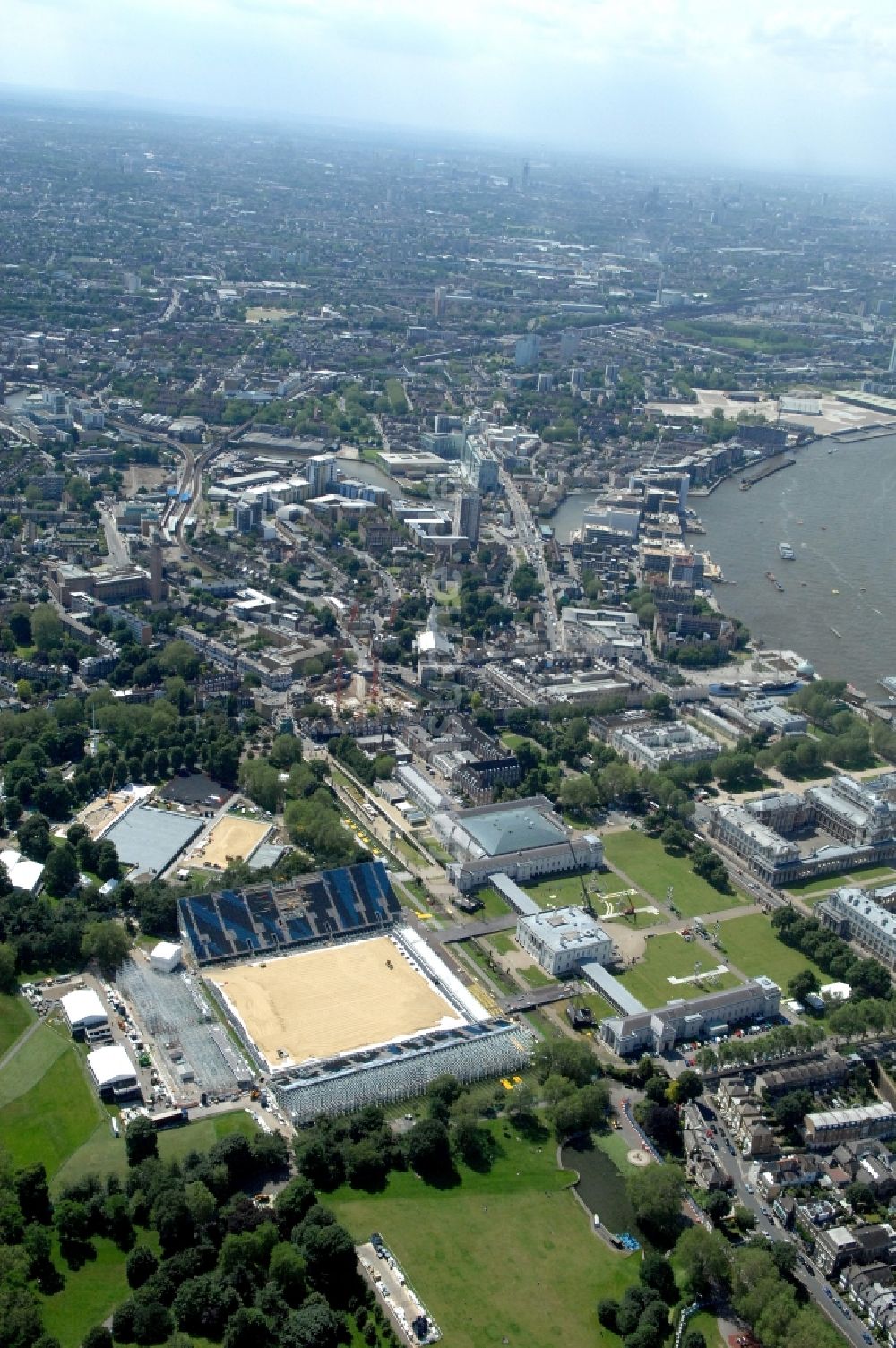 Luftaufnahme London - London Olympia 2012 - Reitstadion Greenwich Park