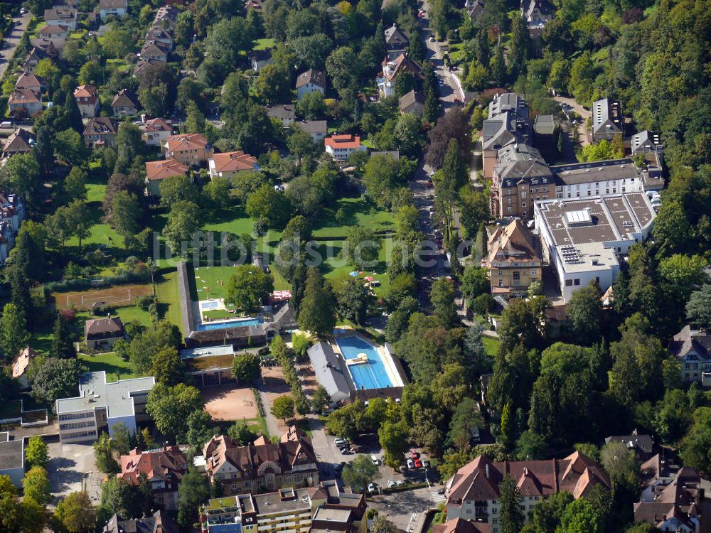 Freiburg im Breisgau von oben - Lorettobad in Freiburg, Baden-Württemberg