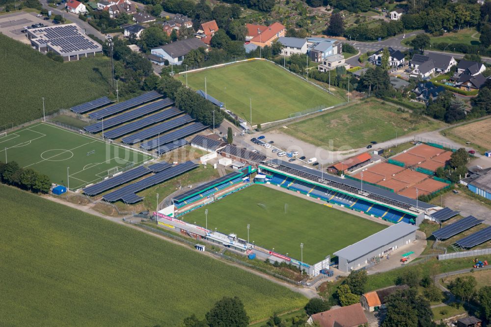 Lotte von oben - Lotte-Stadion am Lotter Kreuz in Lotte im Bundesland Nordrhein-Westfalen, Deutschland