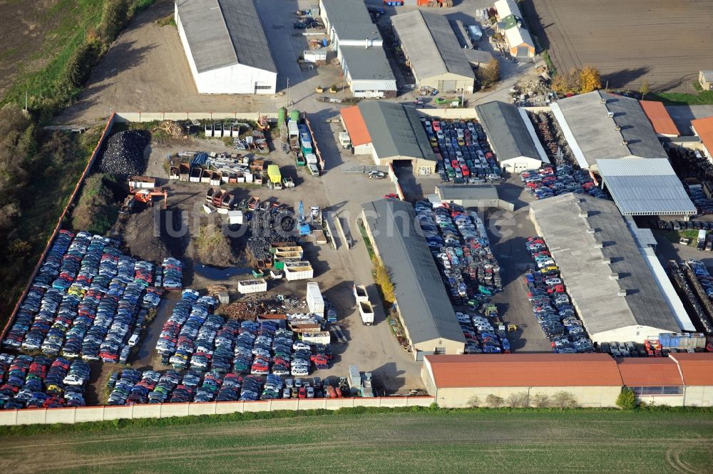 Luftbild Krostitz - LRP-Autorecycling GmbH in Krostitz in Sachsen