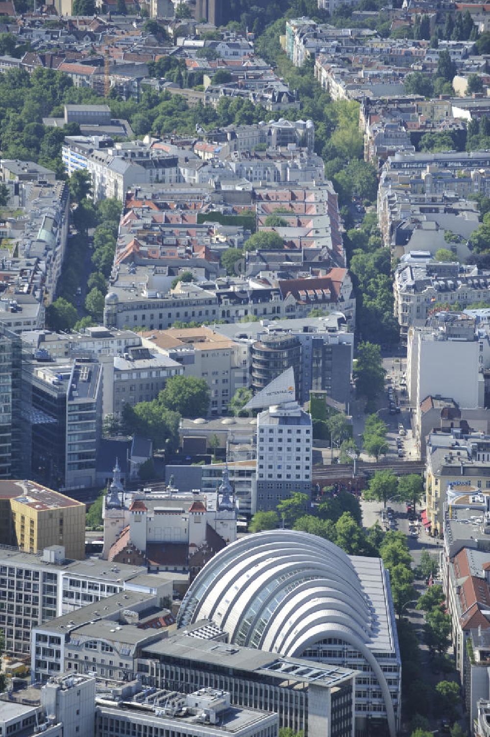 Berlin von oben - Ludwig-Erhard-Haus in Berlin Zoologischer Garten mit dem Sitz der Berliner Börse