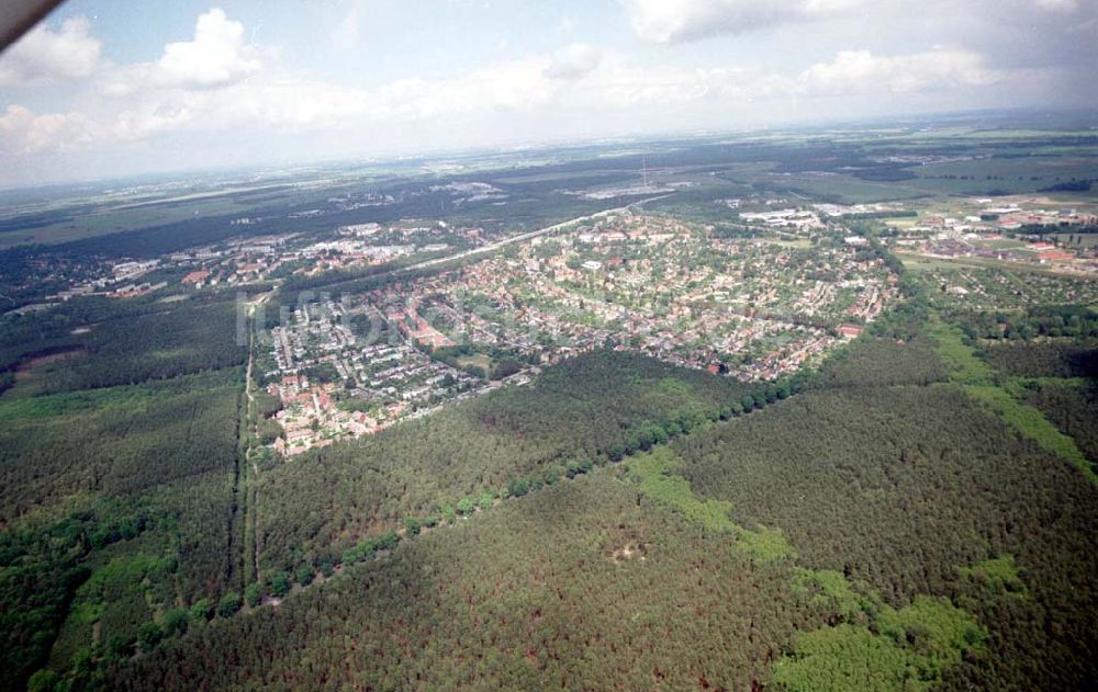 Ludwigsfelde / Brandenburg von oben - Ludwigsfelde aus südwestlicher Richtung am südlicher Berliner Ring.