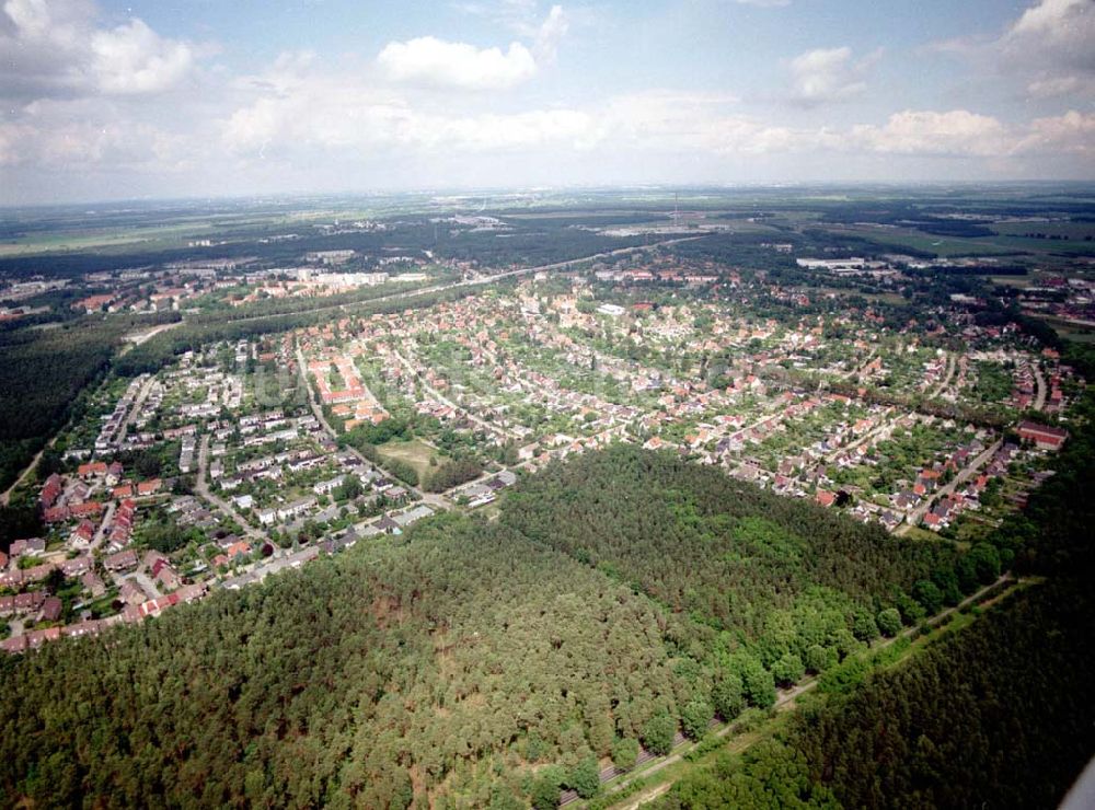 Ludwigsfelde / Brandenburg von oben - Ludwigsfelde aus südwestlicher Richtung am südlicher Berliner Ring.