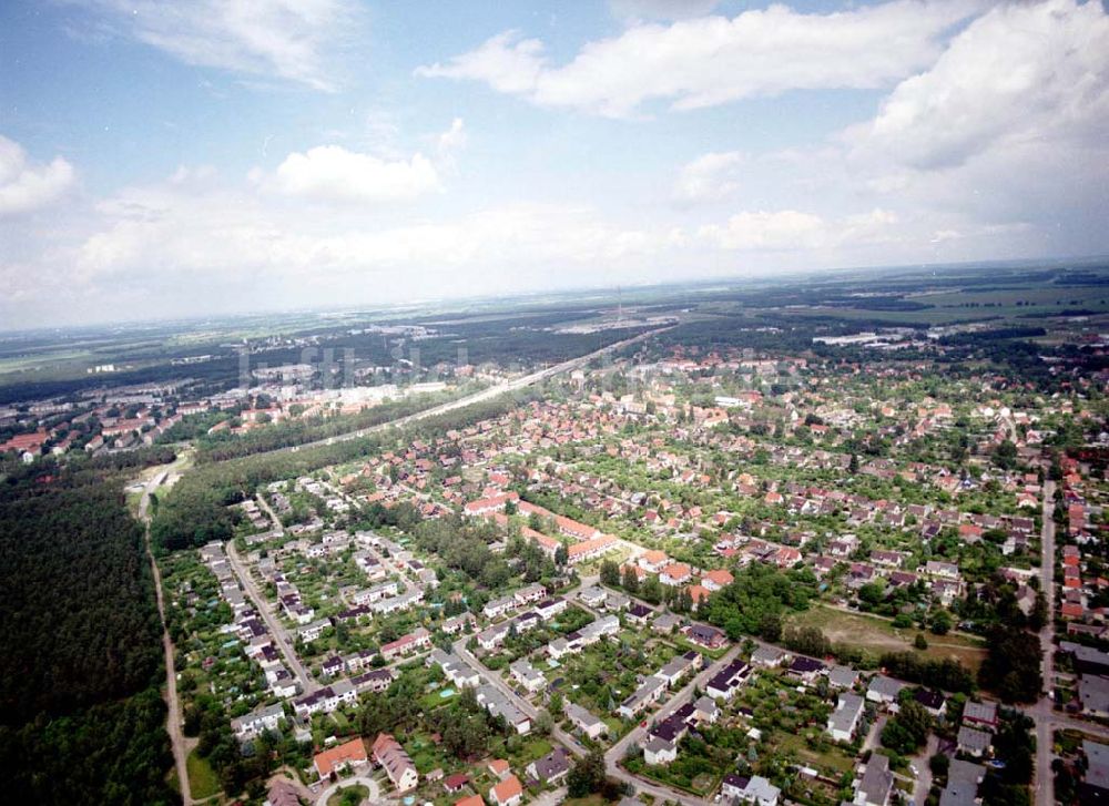 Ludwigsfelde / Brandenburg von oben - Ludwigsfelde aus südwestlicher Richtung am südlicher Berliner Ring.