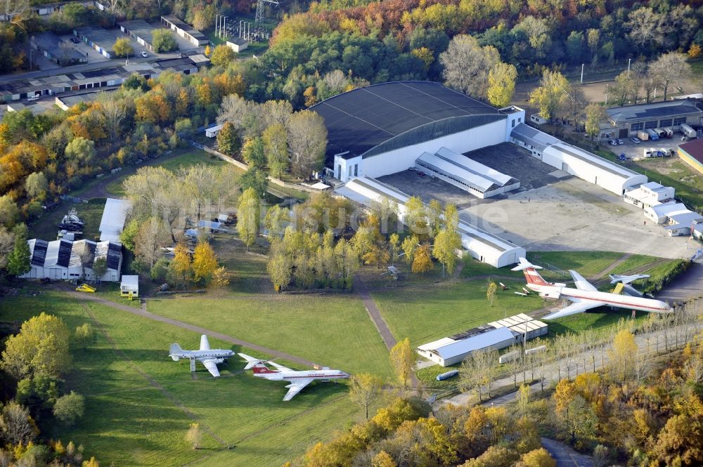 Merseburg (Saale) von oben - Luftfahrt- und Technik-Museumspark in Merseburg (Saale) im Bundesland Sachsen-Anhalt, Deutschland