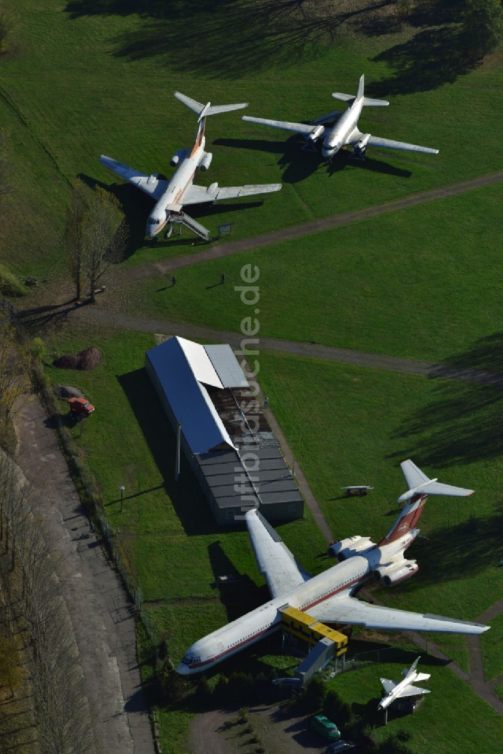 Luftaufnahme Merseburg (Saale) - Luftfahrt- und Technik-Museumspark in Merseburg (Saale) im Bundesland Sachsen-Anhalt, Deutschland