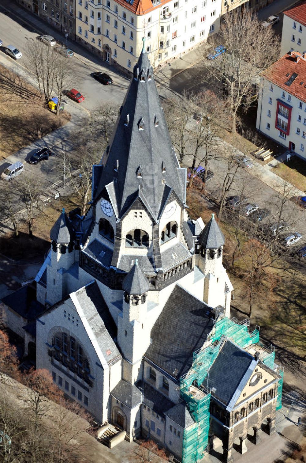 Chemnitz aus der Vogelperspektive: Lutherkirche in Chemnitz