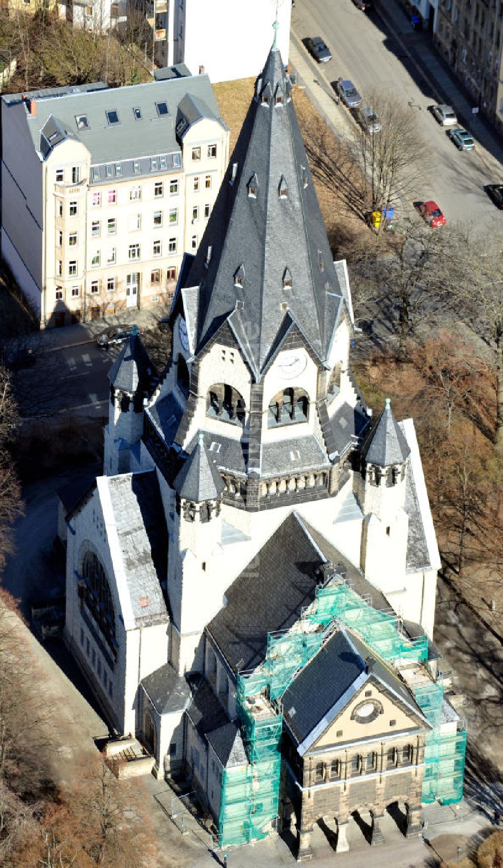 Luftbild Chemnitz - Lutherkirche in Chemnitz