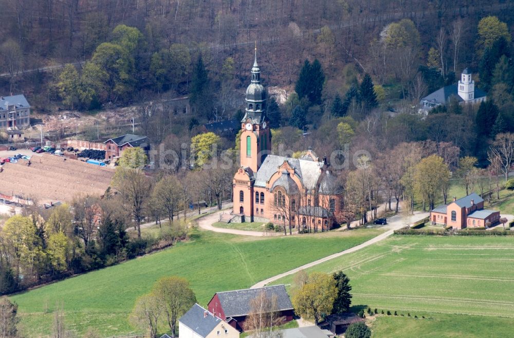 Luftaufnahme Chemnitz - Lutherkirche Harthau in Chemnitz im Bundesland Sachsen