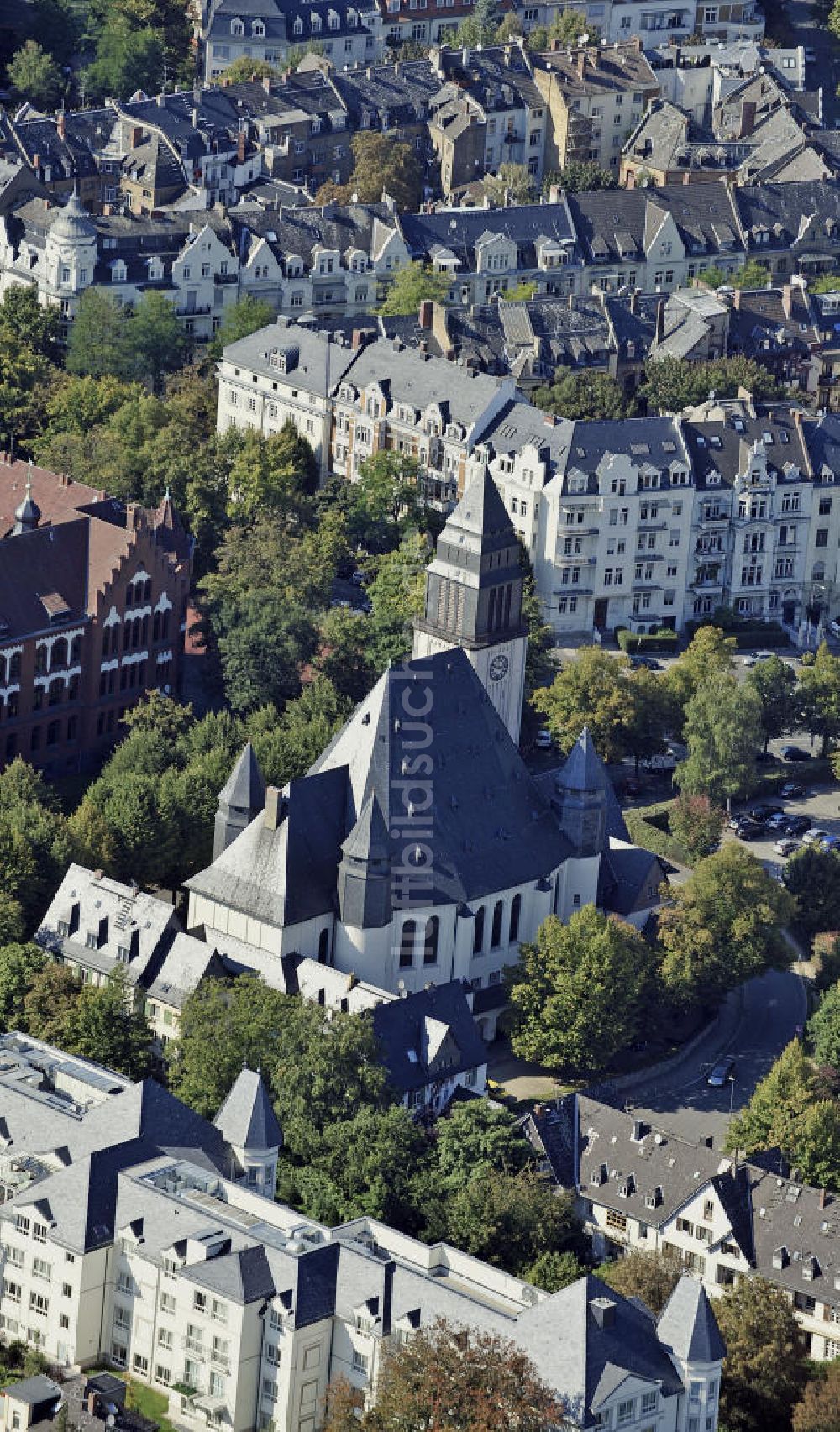 Wiesbaden aus der Vogelperspektive: Lutherkirche Wiesbaden