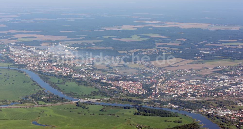 Luftaufnahme Lutherstadt Wittenberg - Lutherstadt Wittenberg im Bundesland Sachsen-Anhalt