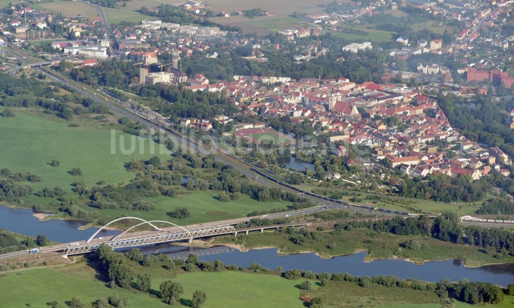 Lutherstadt Wittenberg von oben - Lutherstadt Wittenberg im Bundesland Sachsen-Anhalt