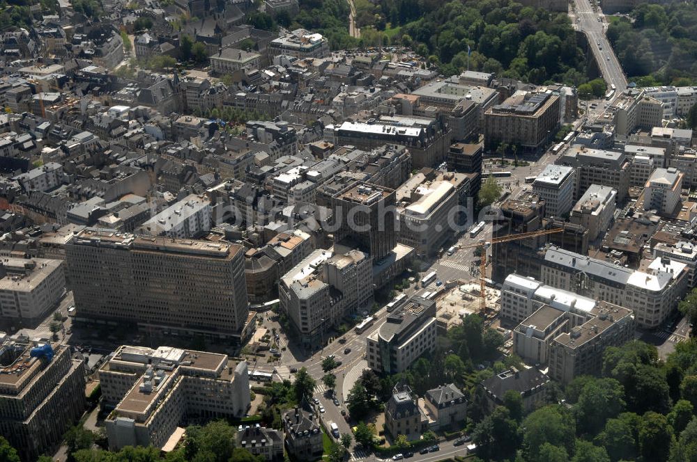 Luftaufnahme LUXEMBURG - Luxemburg, die größte Stadt des Großherzogtums Luxemburg