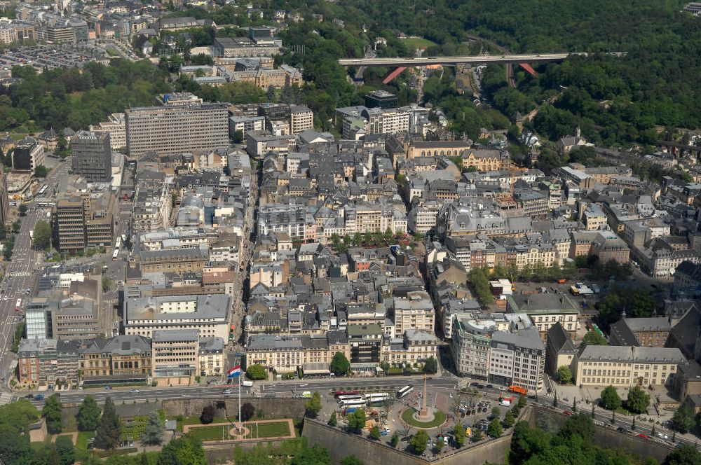 Luxemburg aus der Vogelperspektive: Luxemburg, die größte Stadt des Großherzogtums Luxemburg