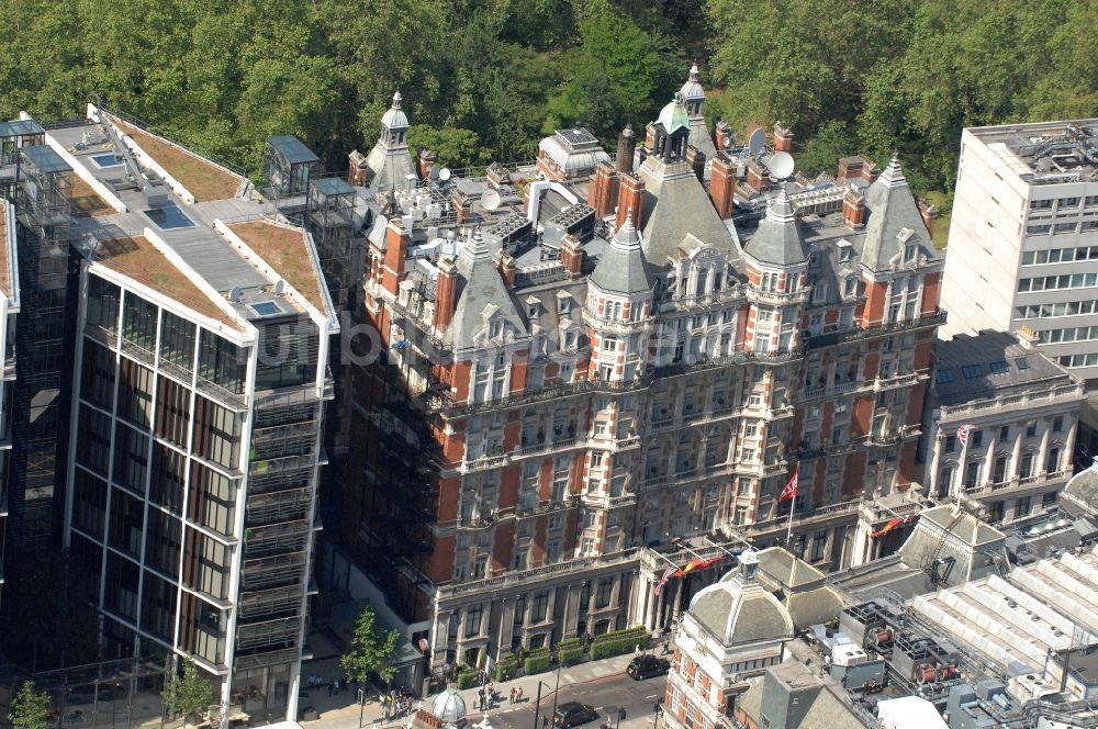 Luftaufnahme London - Luxus- Hotel Mandarin Oriental Hyde Park in London