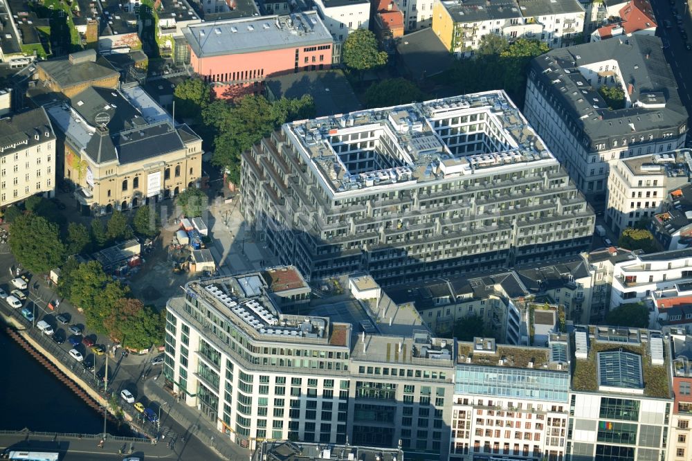 Luftaufnahme Berlin Mitte - Luxus - Wohnungsneubau Baustelle für das Immobilienprojekt yoo berlin in Berlin Mitte