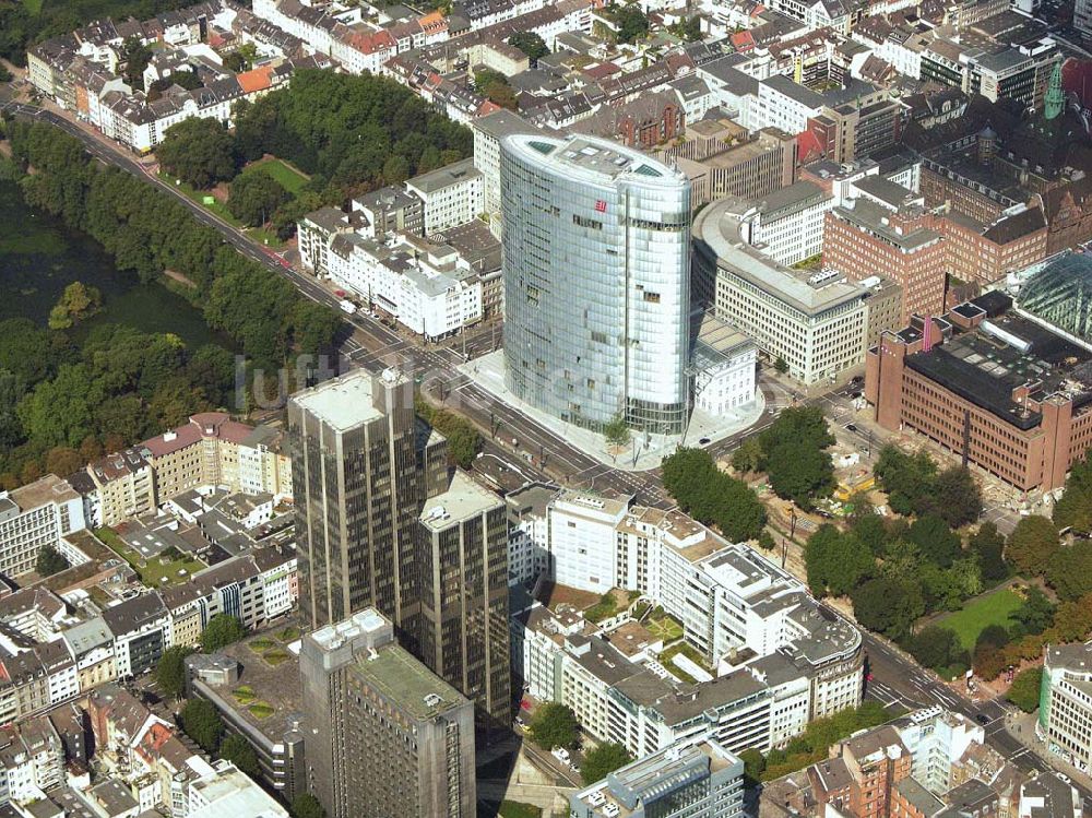 Luftbild Düsseldorf (NRW) - LVA-Hochhaus und Büro- und Geschäftshaus Gap 15 - Düsseldorf (NRW)