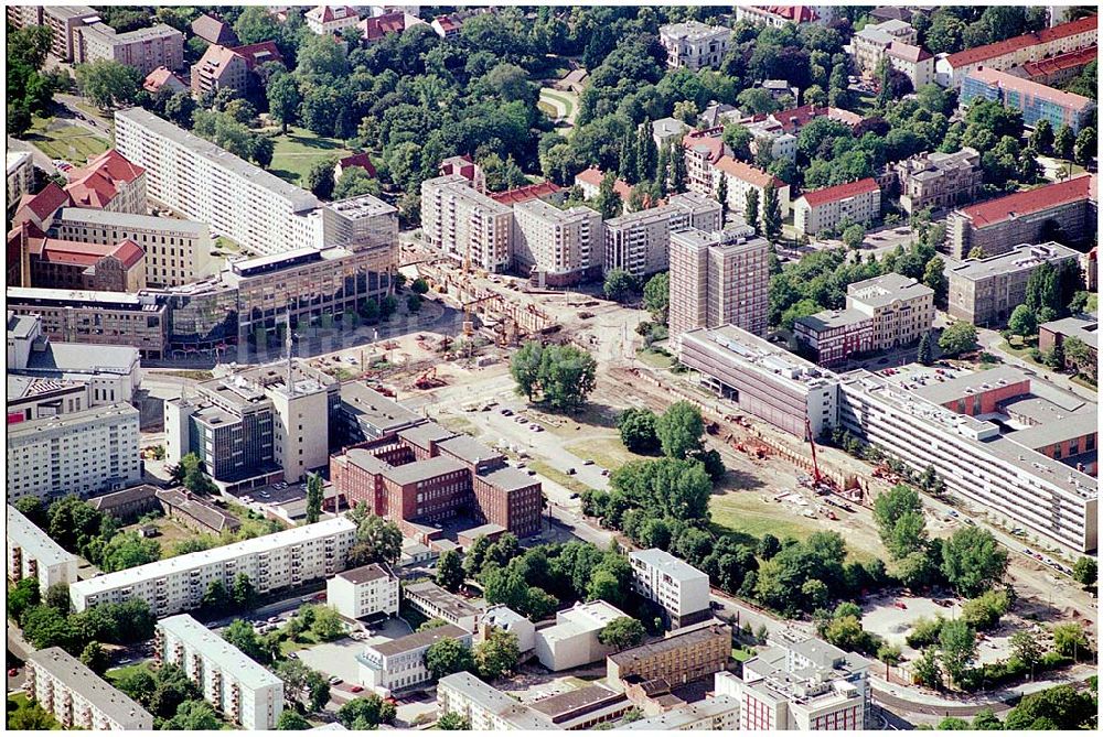 Luftbild Magdeburg - 06.07.04 Magdeburg, Baustelle am Universitätsplatz