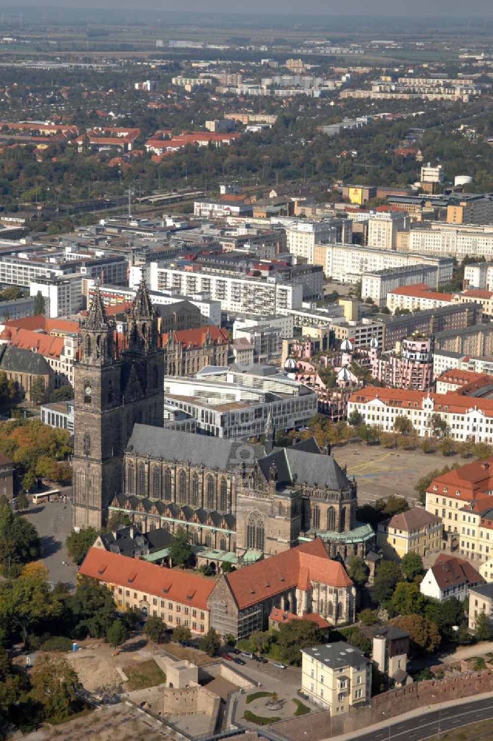 Magdeburg aus der Vogelperspektive: Magdeburg Dom