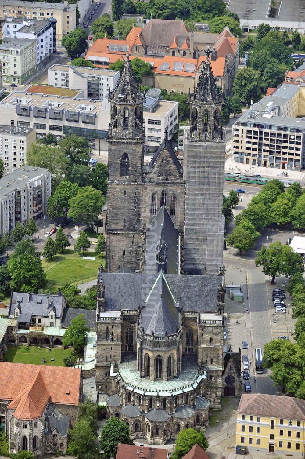 Luftbild Magdeburg - Magdeburger Dom