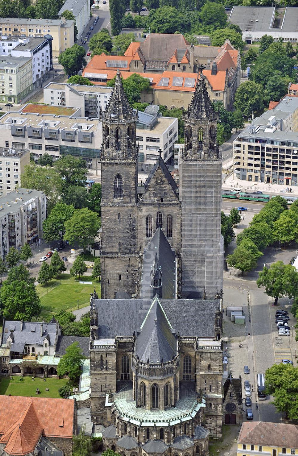 Luftaufnahme Magdeburg - Magdeburger Dom