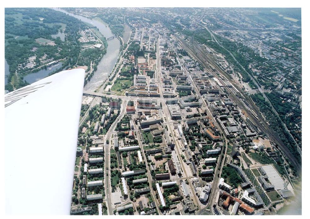 Luftaufnahme Magdeburg - Magdeburger Stadtzentrum.