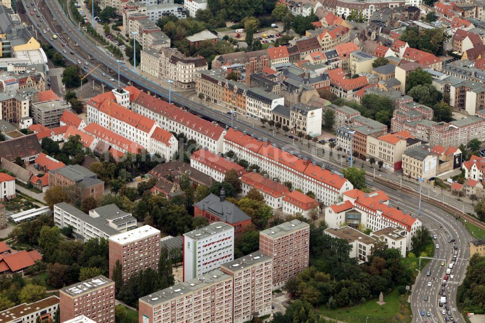 Luftaufnahme Halle / Saale - Magistrale Halle / Saale