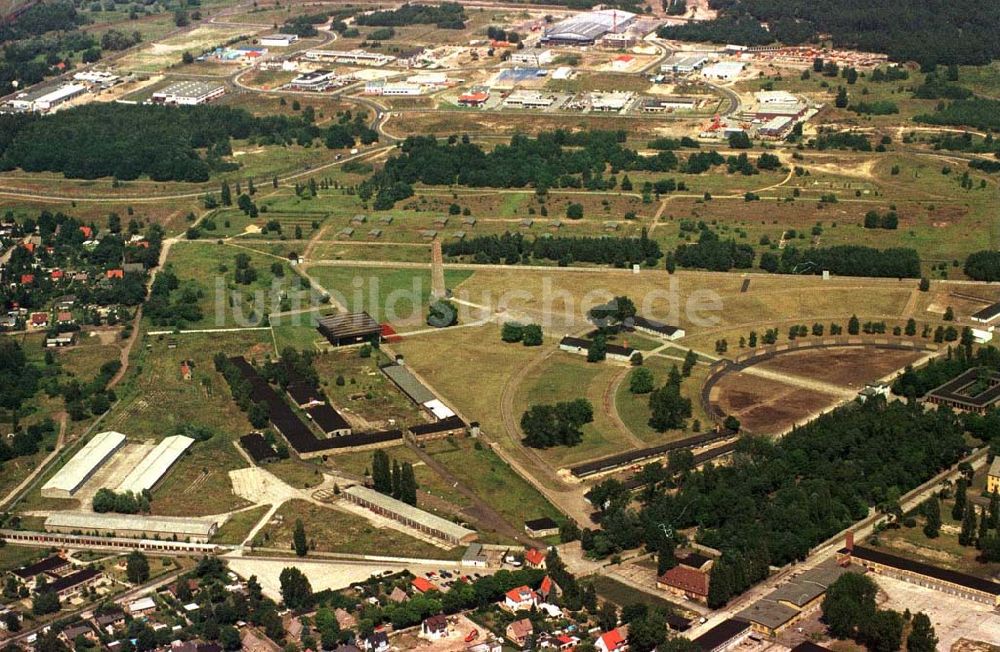 Oranienburg von oben - Mahn- und Gedenkstätte des ehem. KZ Sachsenhausen / Brandenburg