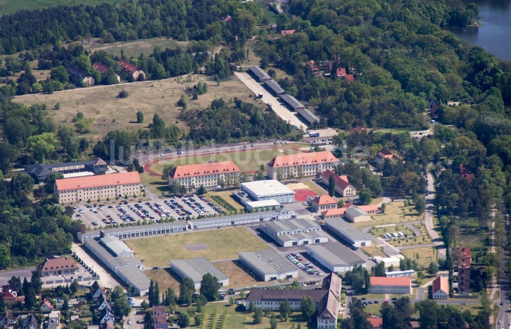 Sachsenhausen von oben - Mahn- und Gedenkstätte Sachsenhausen in Oranienburg im Bundesland Brandenburg