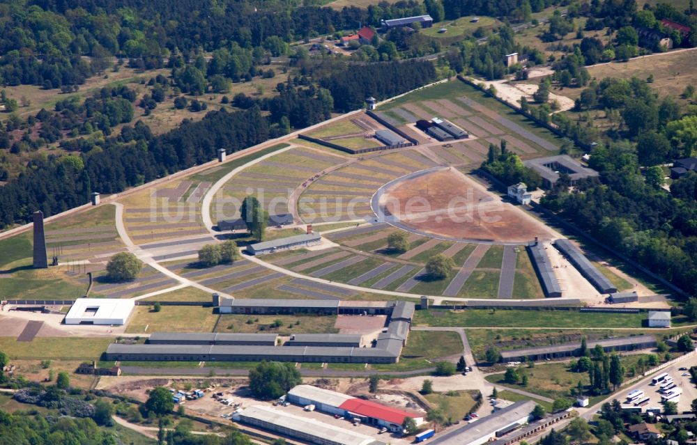 Sachsenhausen aus der Vogelperspektive: Mahn- und Gedenkstätte Sachsenhausen in Oranienburg im Bundesland Brandenburg