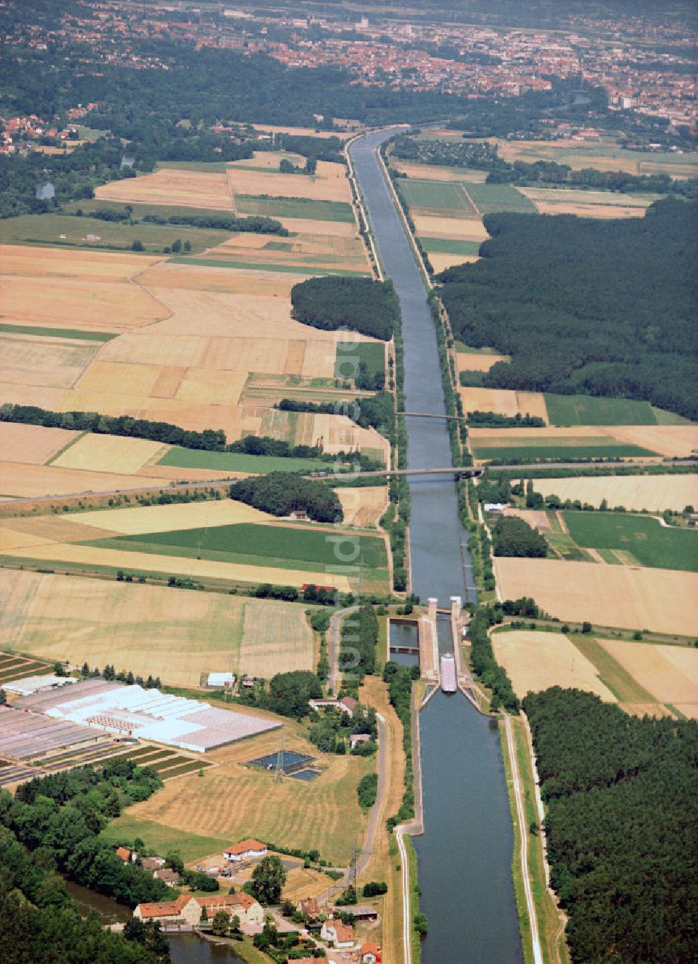 Luftbild Strullendorf - Main-Donau-Kanal bei Strullendorf in Bayern